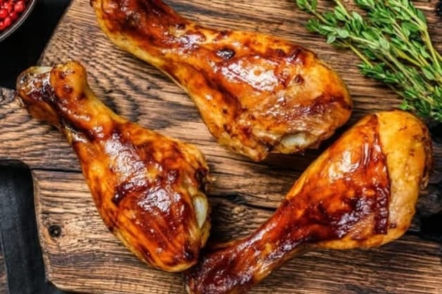 Honey Lemon Pepper Rotisserie Chicken.